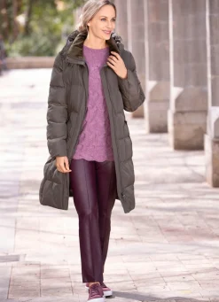 Damen KLAUS MODELLE MADE IN GERMANY Hose aus softem Nappaleder-Imitat