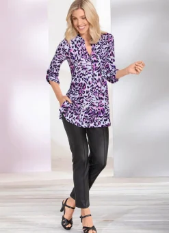 Damen KLAUS MODELLE MADE IN GERMANY Hose aus softem Nappaleder-Imitat