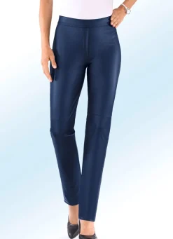 Damen KLAUS MODELLE MADE IN GERMANY Hose aus softem Nappaleder-Imitat