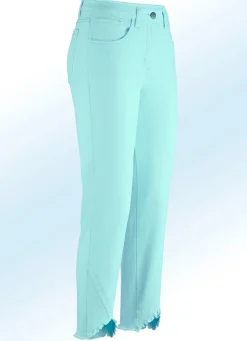 Damen BADER Hose in 7/8-Länge mit interessantem Fransenabschluss