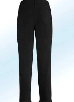 Damen BADER Hose in 7/8-Länge mit interessantem Fransenabschluss