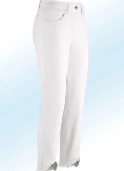 Damen BADER Hose in 7/8-Länge mit interessantem Fransenabschluss