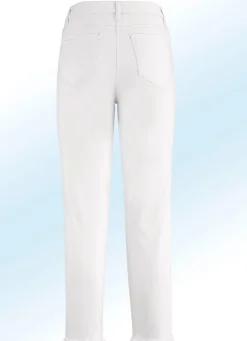 Damen BADER Hose in 7/8-Länge mit interessantem Fransenabschluss