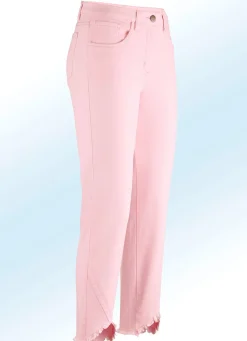 Damen BADER Hose in 7/8-Länge mit interessantem Fransenabschluss