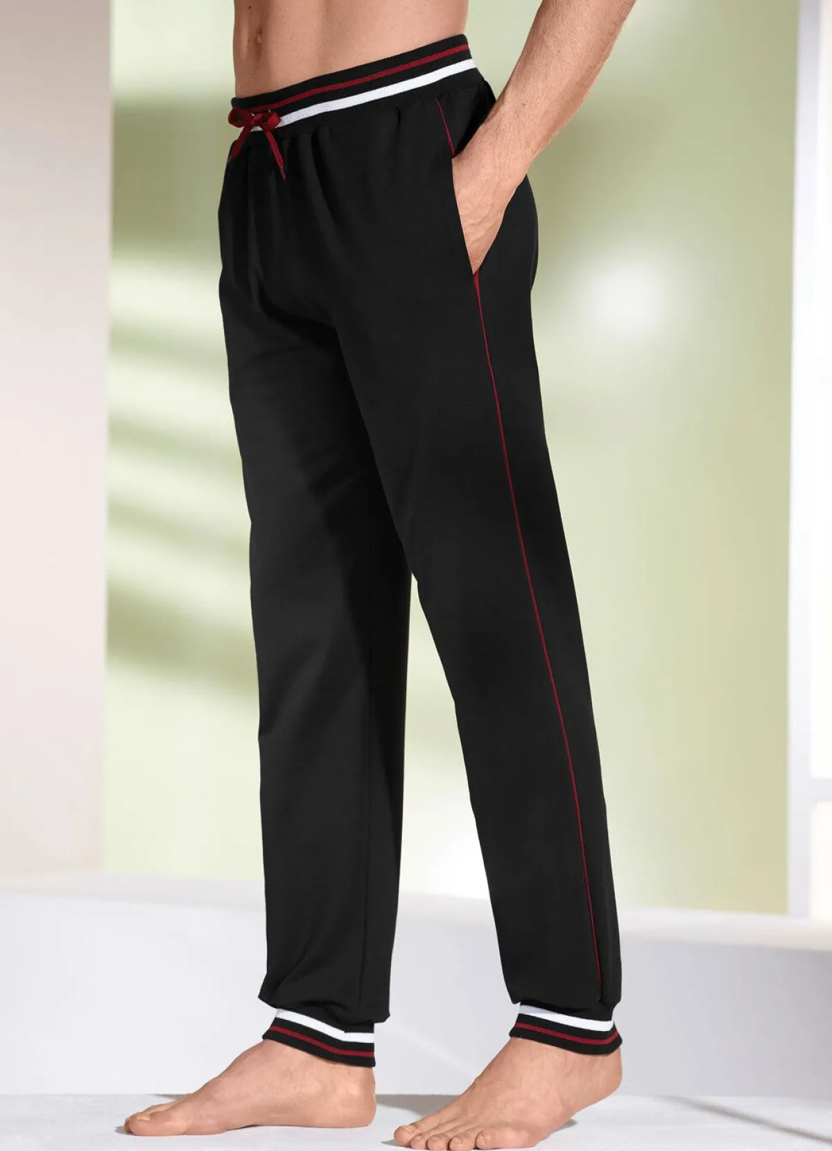 Herren PLANTIER Hose mit Ripp-Bündchen