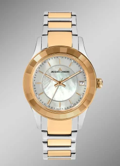 Damen BADER Jacques Lemans Quartz-Damenuhr - Eleganz in Bicolor