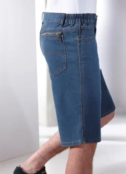 Herren BADER Jeans-Bermudas mit Dehnbundeinsätzen in 3 Farben