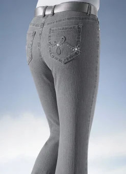 Damen ASCARI Jeans verziert mit funkelnden Strasssteinen