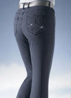 Damen ASCARI Jeans verziert mit funkelnden Strasssteinen