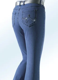 Damen ASCARI Jeans verziert mit funkelnden Strasssteinen