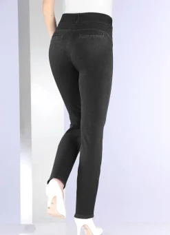 Damen COSMA Jersey-Hose in Denim-Optik