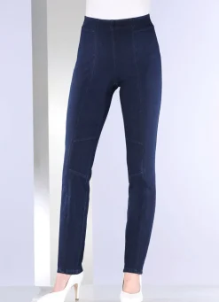 Damen COSMA Jersey-Hose in Denim-Optik