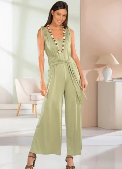 Damen laurakent Jumpsuit mit angenähtem Hüftbindegürtel in 3 Farben