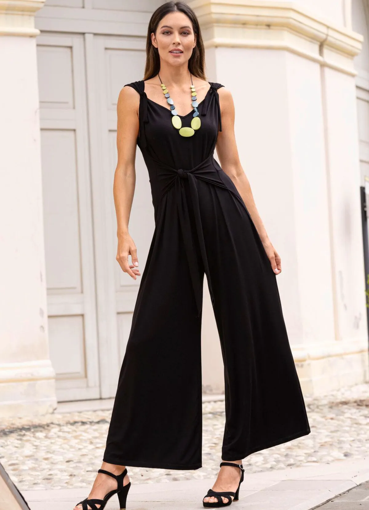 Damen laurakent Jumpsuit mit angenähtem Hüftbindegürtel in 3 Farben