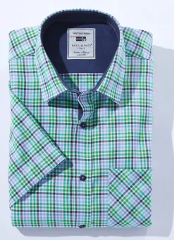 Herren MILANO ITALY Kariertes ""-Hemd in 4 Farben