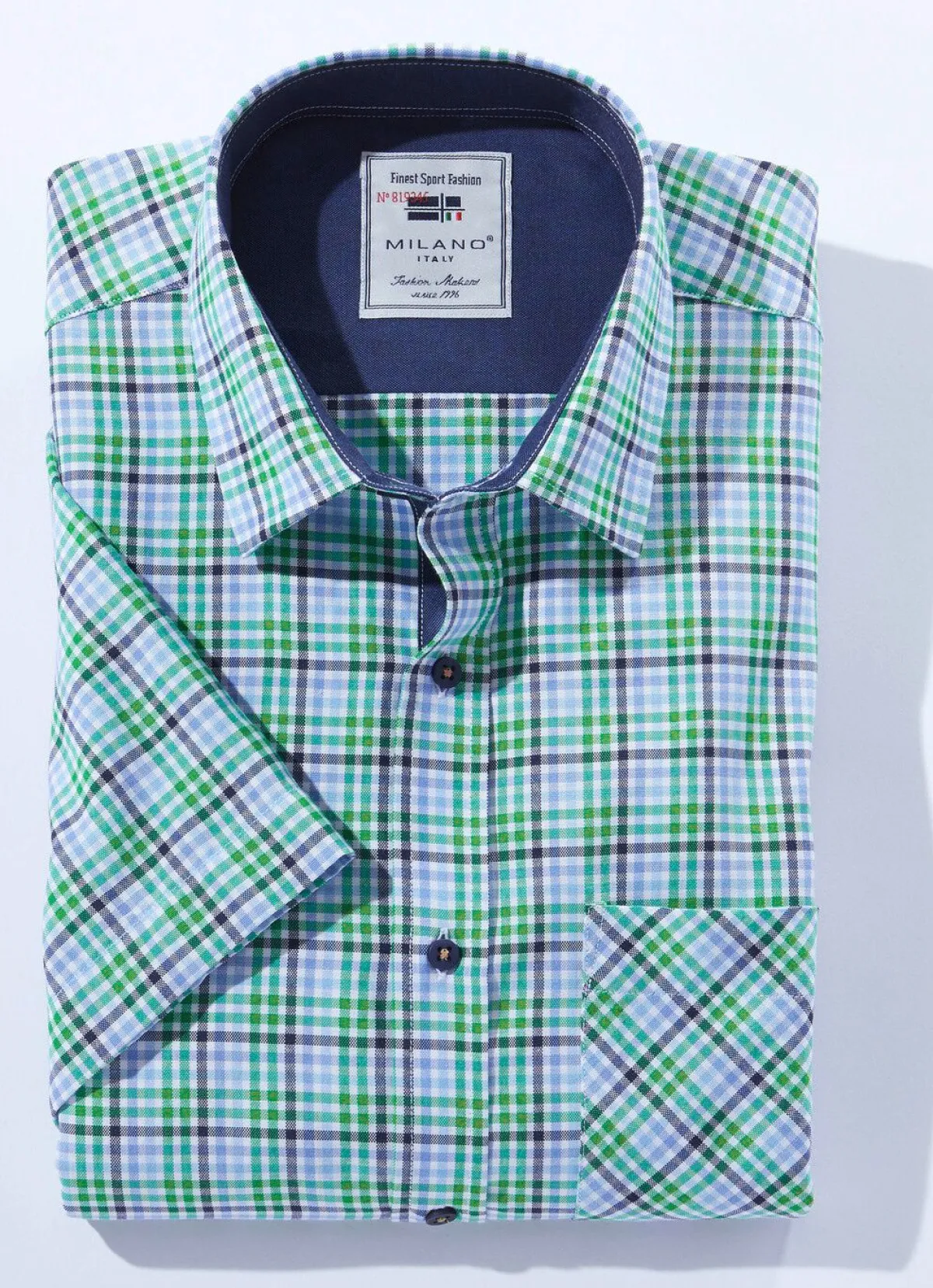 Herren MILANO ITALY Kariertes ""-Hemd in 4 Farben