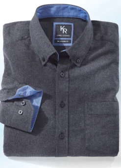 Herren BADER "King's Road"-Flanellhemd in 6 Farben