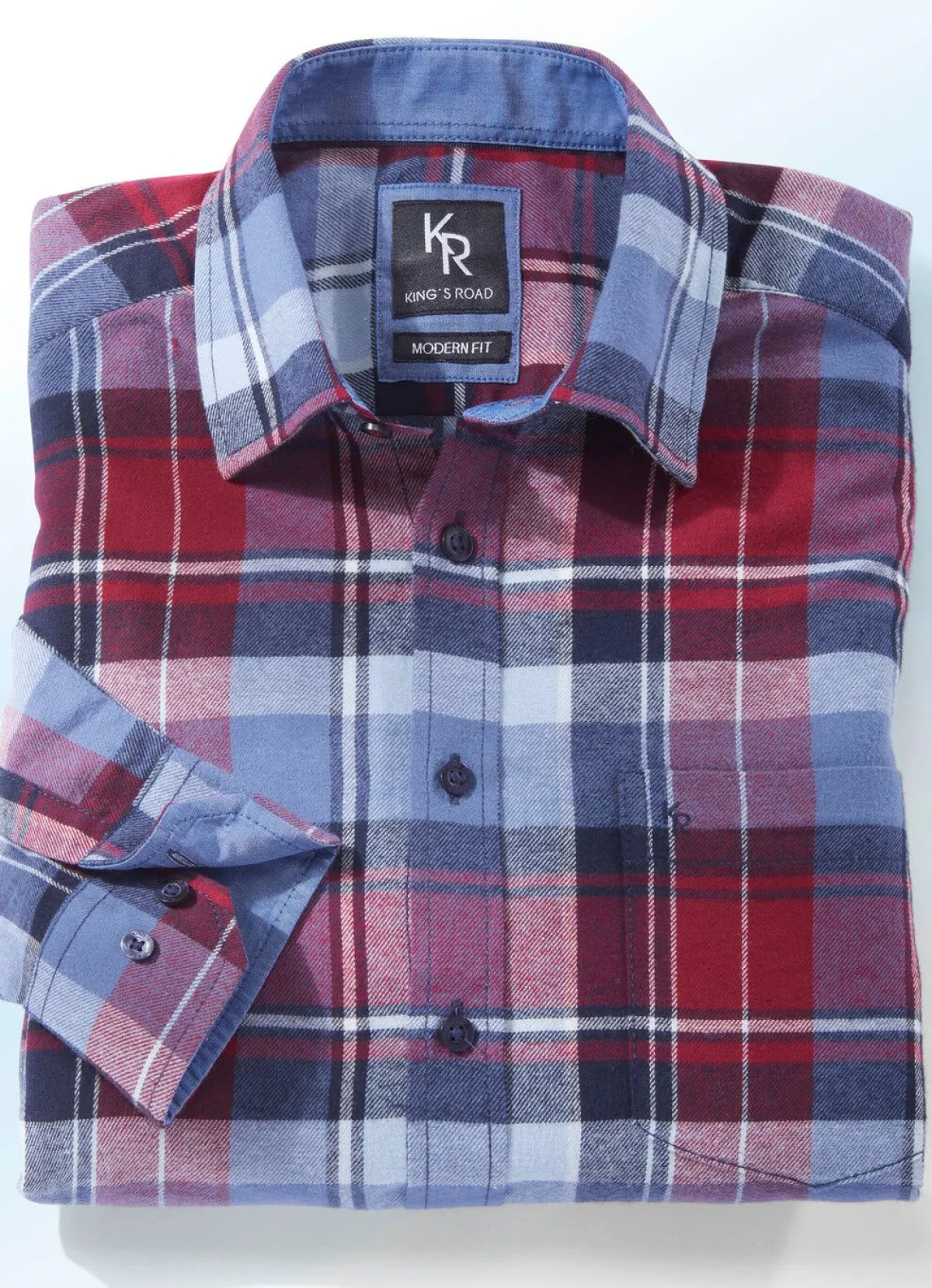 Herren BADER "King's Road"-Flanellhemd in 6 Farben