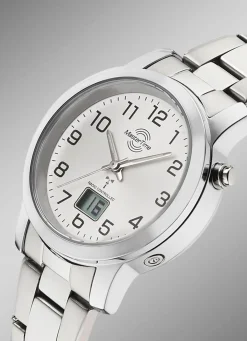 Damen MASTER TIME Klassische Damenuhr mit Funkuhrwerk