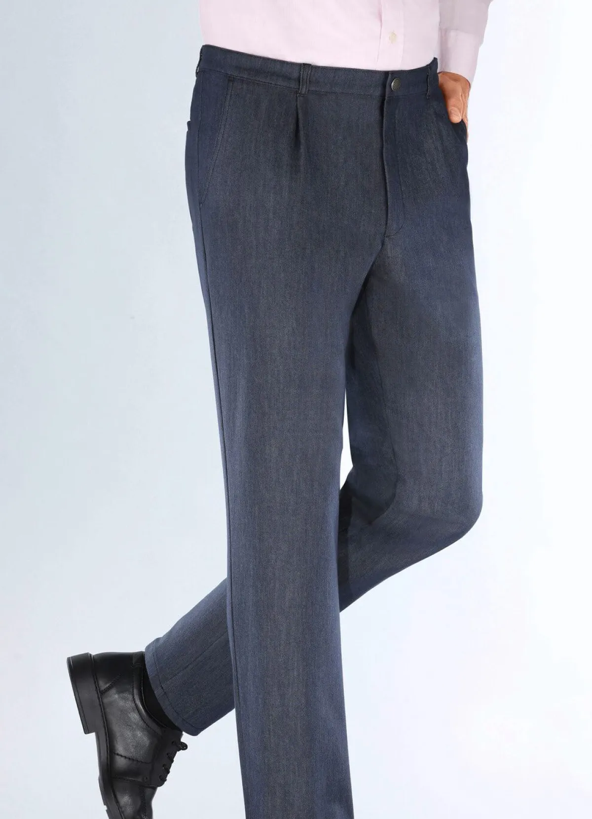 Herren BADER "Klaus Modelle"-Edeljeans mit Bundfalten in 2 Farben