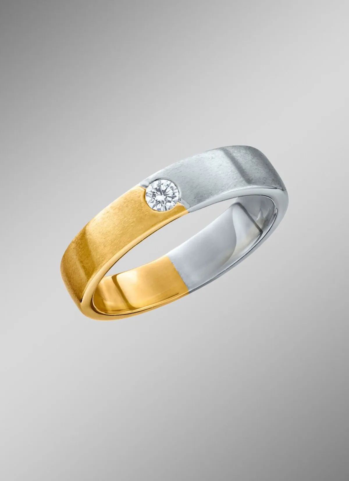 Damen BADER Kostbarer Damenring aus Platin und Gelbgold