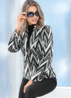 Damen BADER Kurzblazer mit extravagantem Dessin