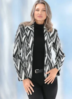 Damen BADER Kurzblazer mit extravagantem Dessin
