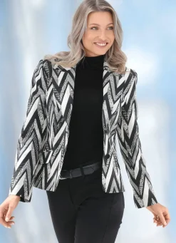 Damen BADER Kurzblazer mit extravagantem Dessin