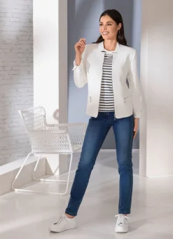 Damen BADER Kurzblazer mit Reißverschlusstaschen