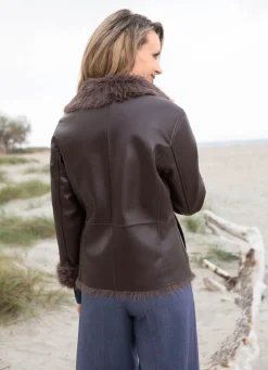 Damen Tizia Kurzjacke aus Nappaleder-Imitat