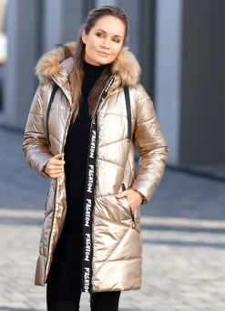 Damen BADER Kurzmantel in trendgenauer Metallic-Optik