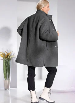 Damen BADER Kurzmantel mit Schurwolle