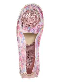 Damen Laura Vita Ballerina mit Lederblüte