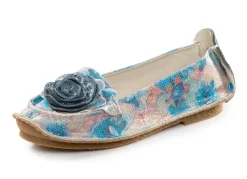 Damen Laura Vita Ballerina mit Lederblüte