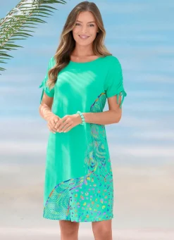 Damen LAURINA Kleid mit schimmerndem Druck