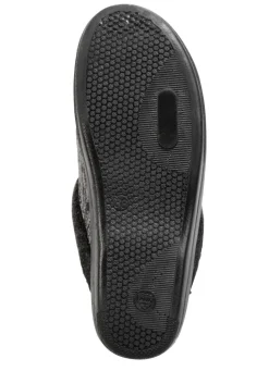 Damen LAURINA Pantoffel aus changierendem Cord-Material mit Filzbesatz