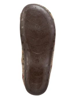 Damen LAURINA Pantoffel aus floral bedrucktem Filzmaterial