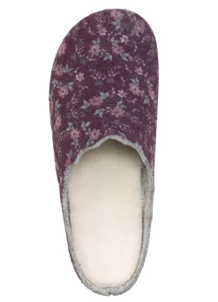 Damen LAURINA Pantoffel aus floral bedrucktem Filzmaterial