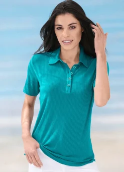 Damen LAURINA Poloshirt mit Knopfleiste