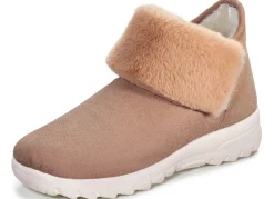 Damen LAURINA Schlupf-Stiefelette mit kuscheligem Plüschbesatz
