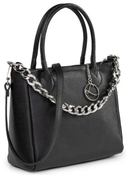 Damen LAURINA Tasche aus genarbtem Kalb-Nappaleder mit Zierkette