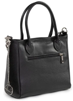 Damen LAURINA Tasche aus genarbtem Kalb-Nappaleder mit Zierkette