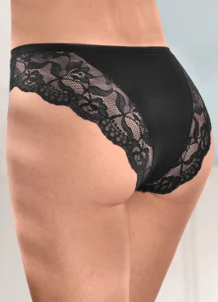 Damen LAURINA Viererpack Slips mit floraler Elastikspitze