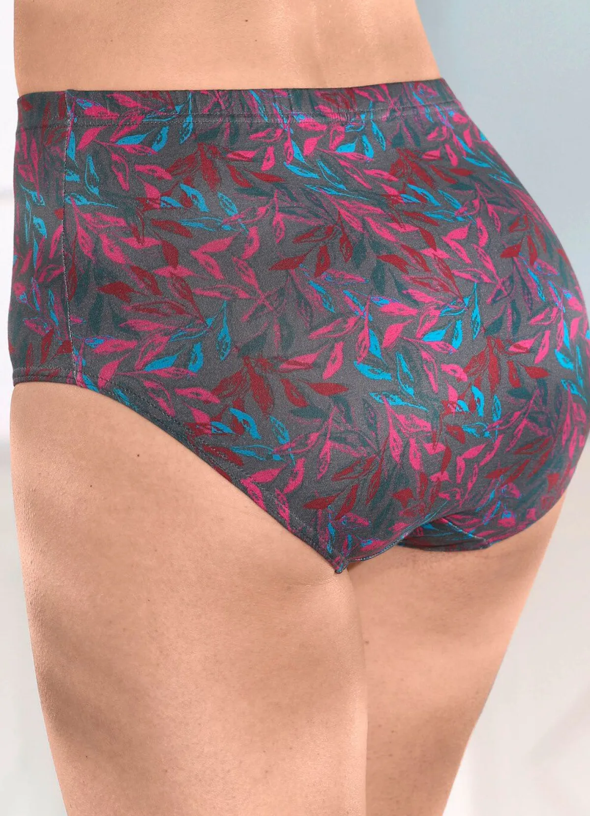 Damen LAURINA Viererpack Slips mt buntem Druckdessin