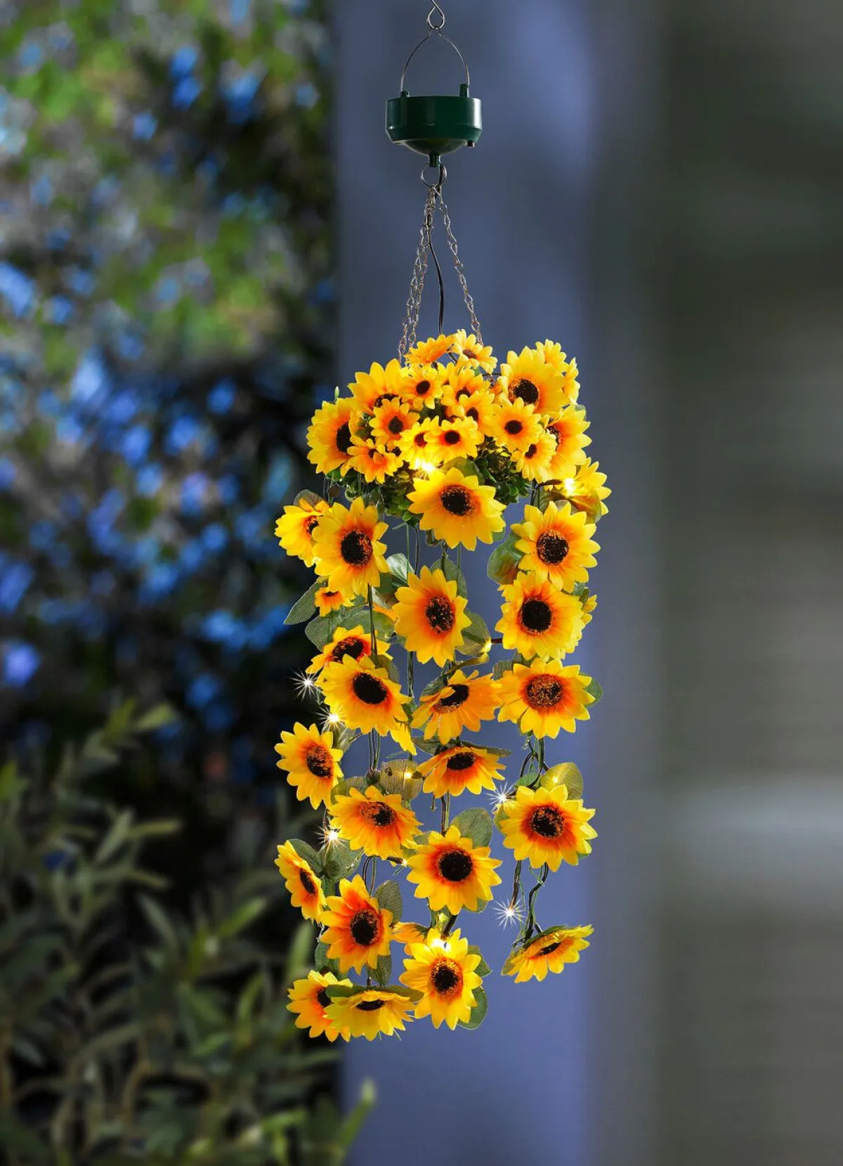 BADER LED-Hängeampel mit Sonnenblumen