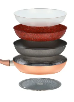 LIVINGTON Copper & Stone Pfannen mit Antihaftbeschichtung