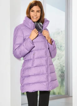 Damen BADER Longjacke mit dezent glänzendem Hahnentritt-Dessin