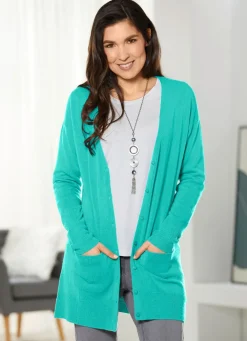 Damen BADER Long-Strickjacke in sehr weichem Feinstrick