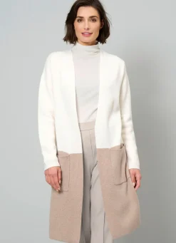 Damen BADER Long-Strickjacke mit Kaschmir