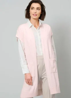 Damen BADER Long-Strickweste mit Kaschmir